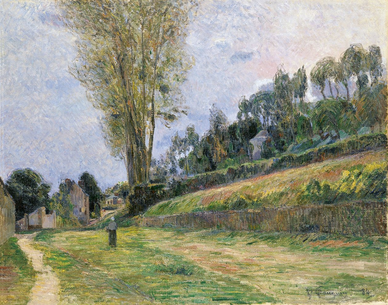 Francia: Une Rue à Rouen, ou Personage sur la route Utca Rouenben alkotó: Paul Gauguin