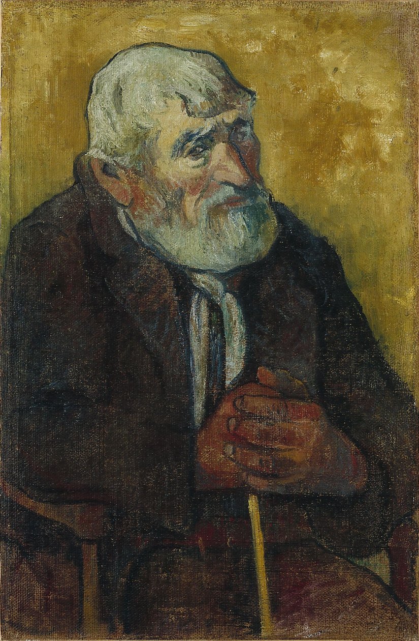 Franciául:  Vieil homme au bâton Öregember bottal alkotó: Paul Gauguin