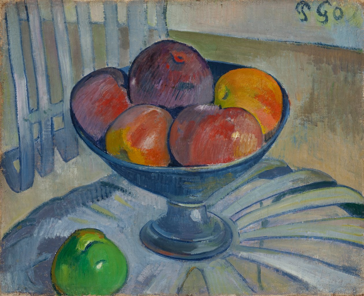 Gyümölcstál kerti széken, 1890 körül alkotó: Paul Gauguin