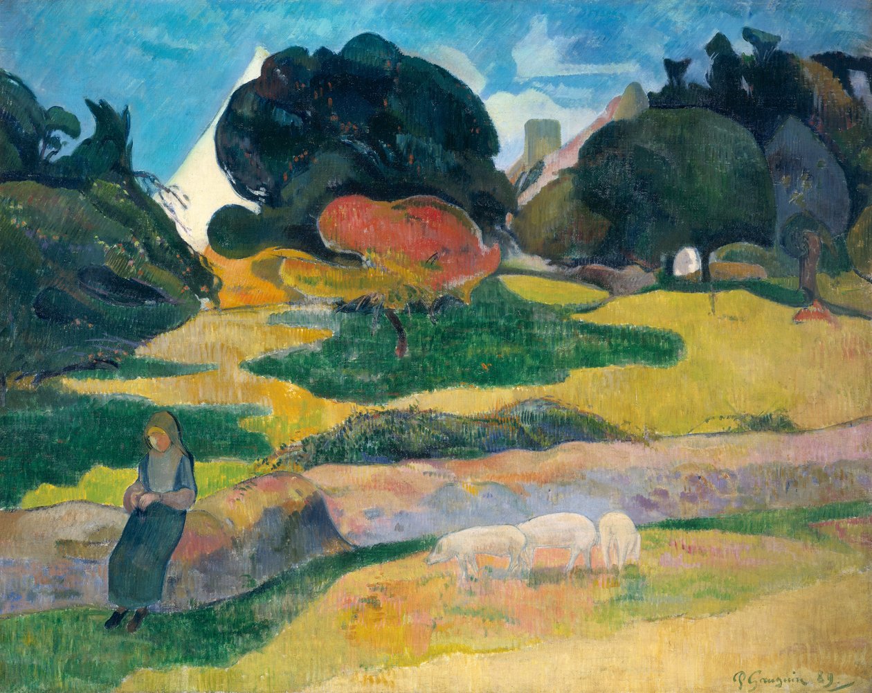 Malacokat terelő lány, 1889 alkotó: Paul Gauguin
