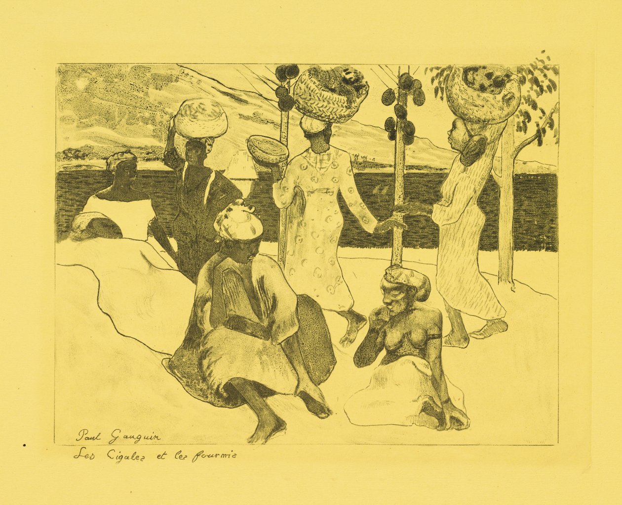 Heuschrecken und Ameisen: Ein Souvenir aus Martinique alkotó: Paul Gauguin