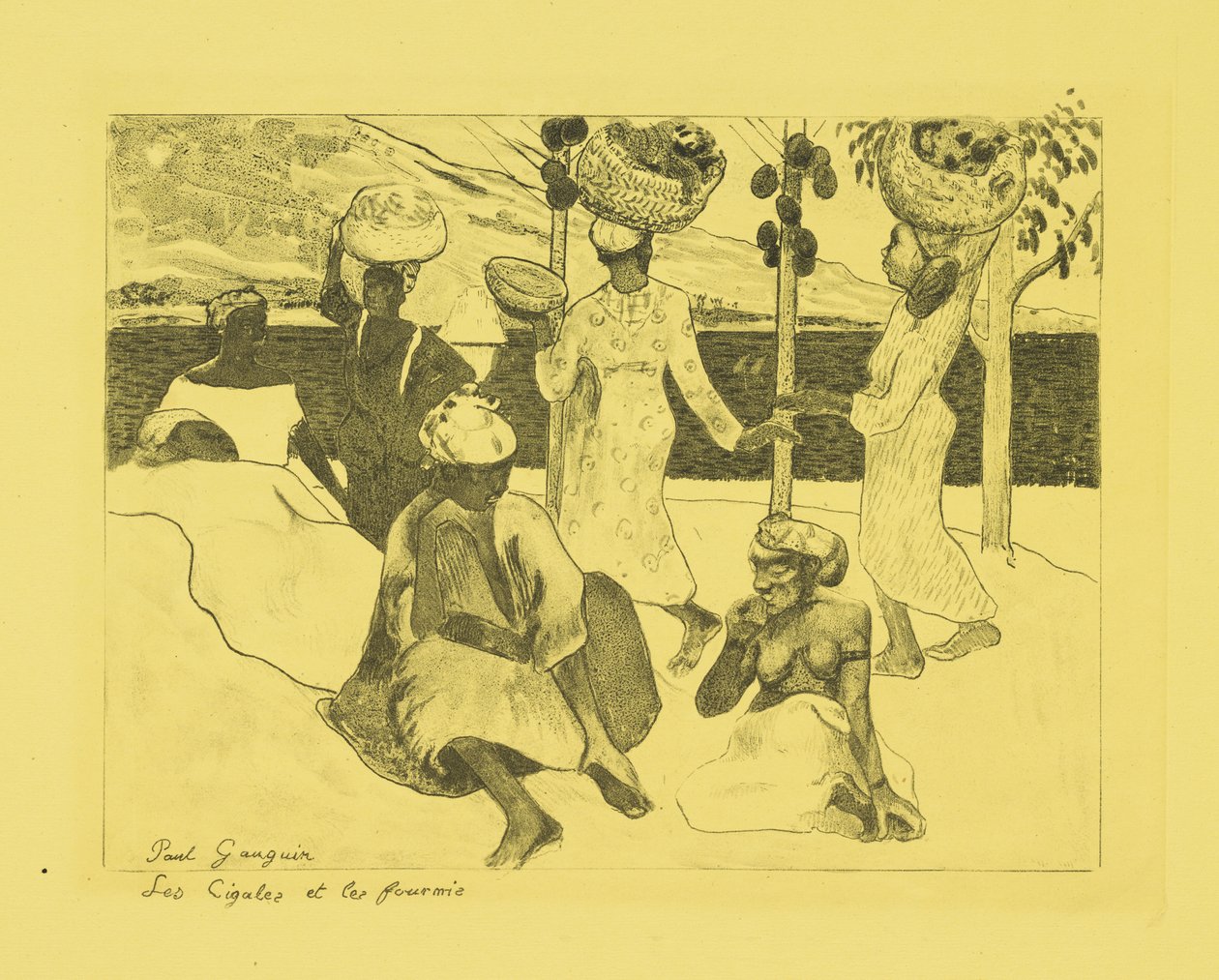 Szöcskék és hangyák: Martinique szuvenírje, 1889 alkotó: Paul Gauguin