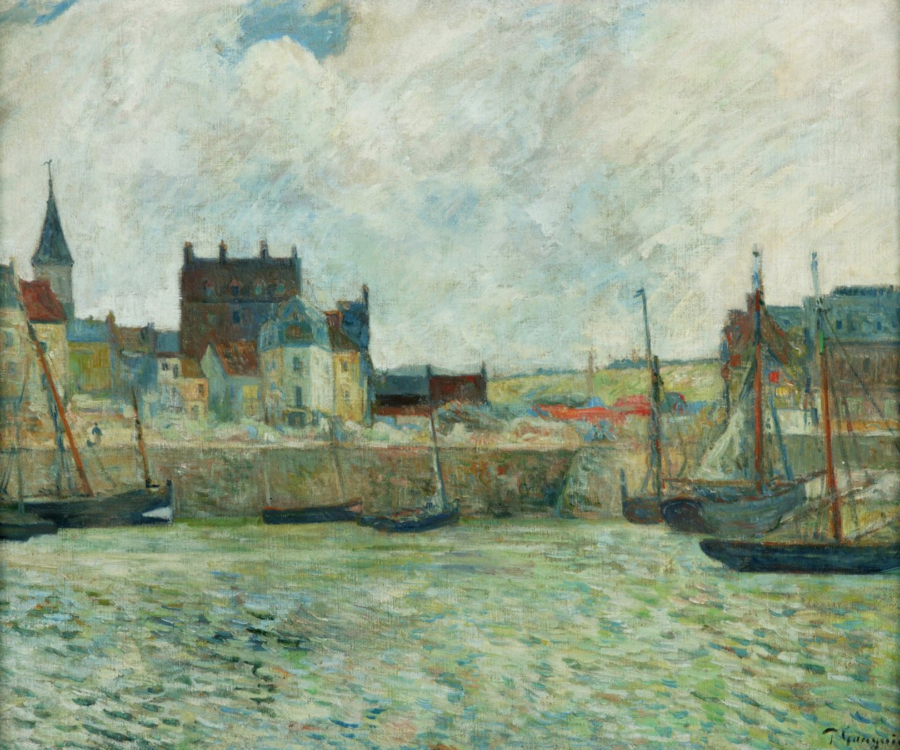 Harbour Scene, Dieppe, 1885-86 körül (olaj, vászon) alkotó: Paul Gauguin
