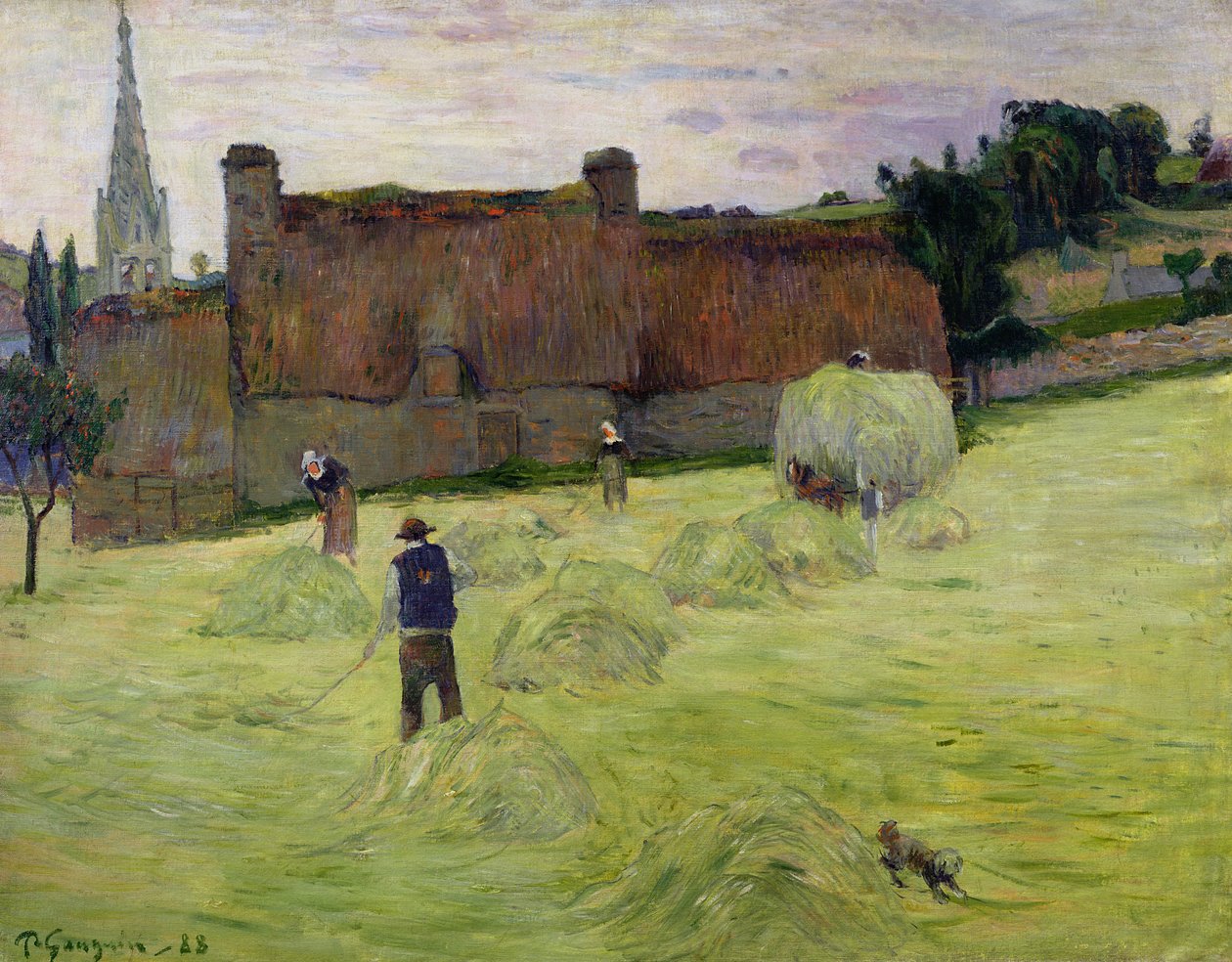 Szénavarrás Bretagne-ban, 1888 alkotó: Paul Gauguin