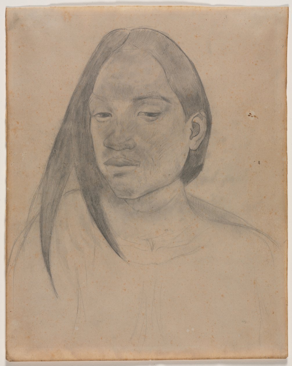 Egy tahiti nő feje, 1891. alkotó: Paul Gauguin