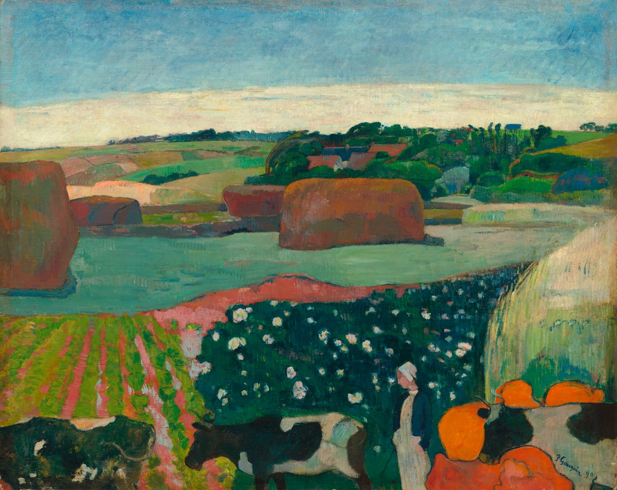 Szénakazlak Bretagne-ban alkotó: Paul Gauguin