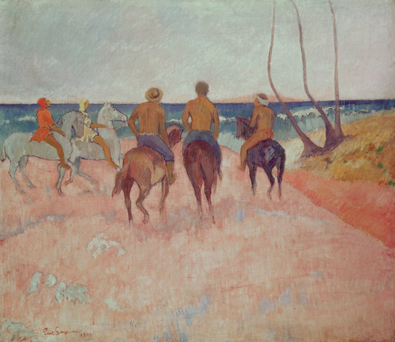 Lovas a tengerparton (Hiva Hoa) 1902 alkotó: Paul Gauguin
