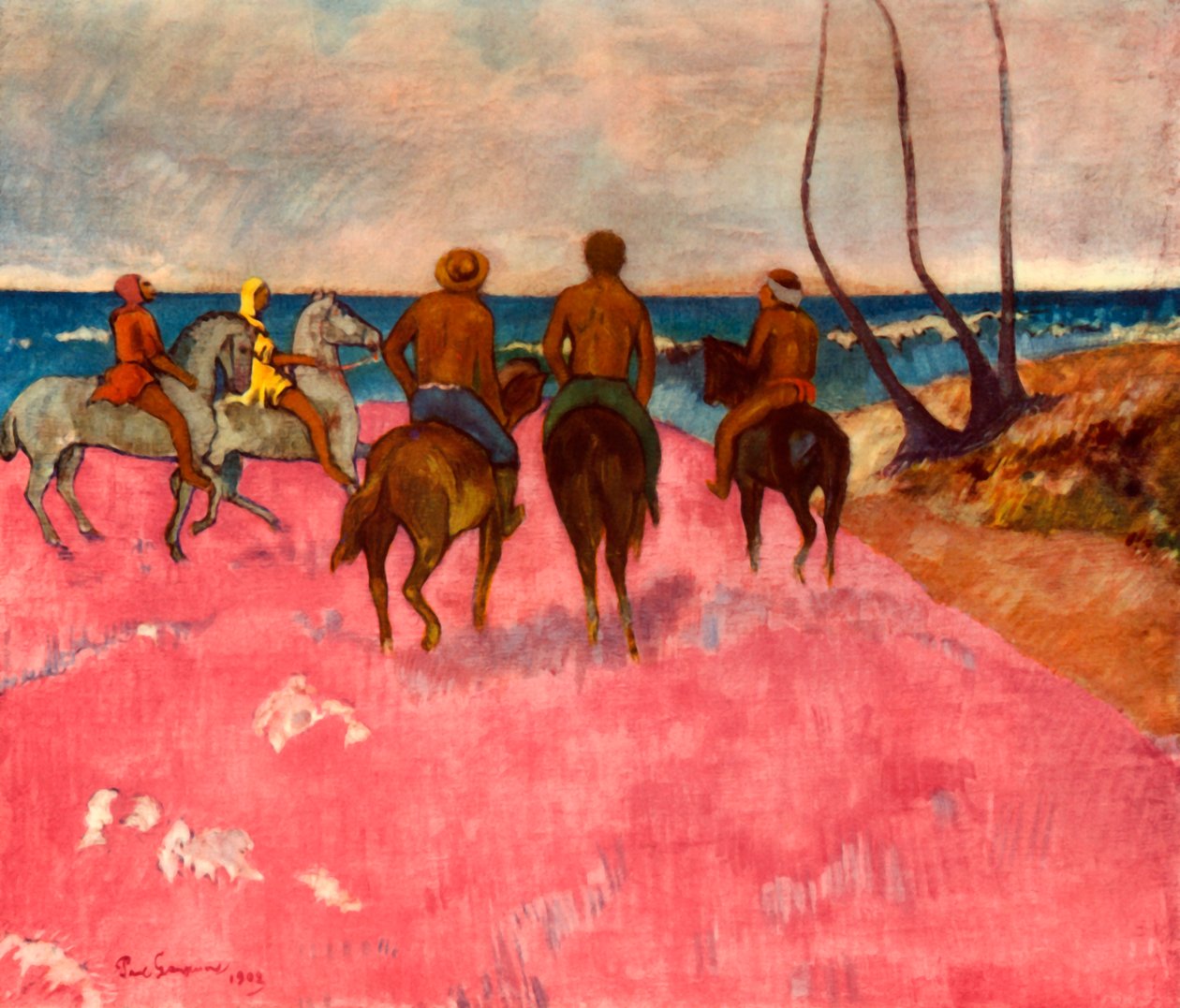 Lovasok a parton, 1902, 1937. alkotó: Paul Gauguin