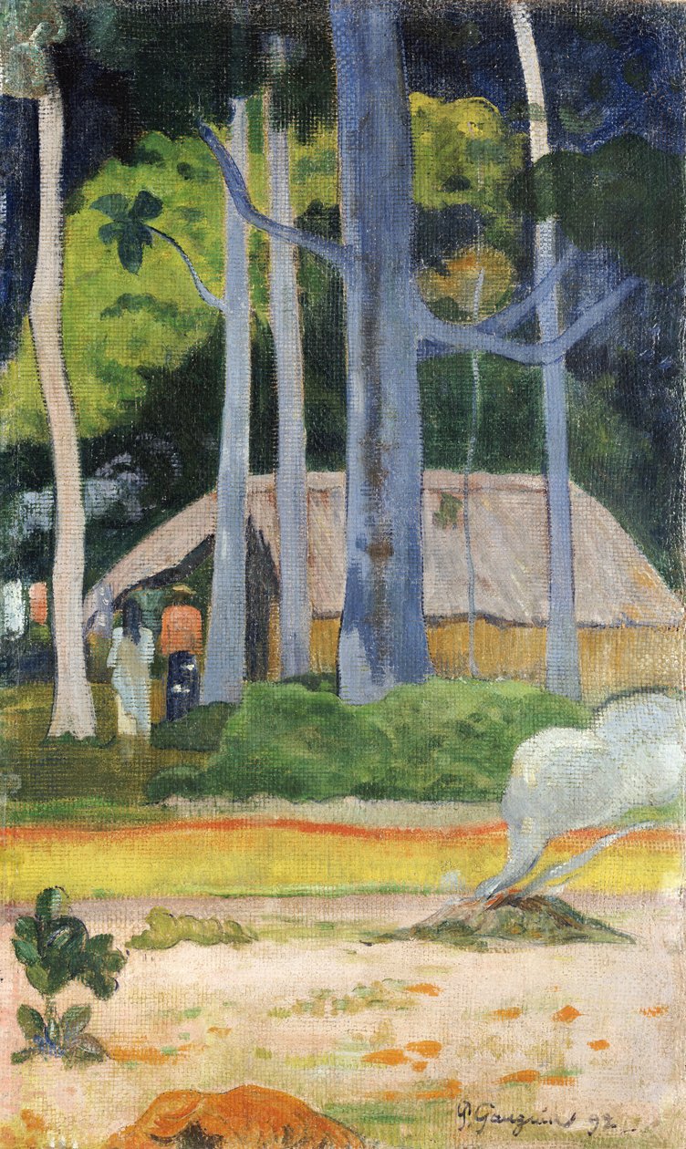 Kunyhó a fák között, 1892 alkotó: Paul Gauguin