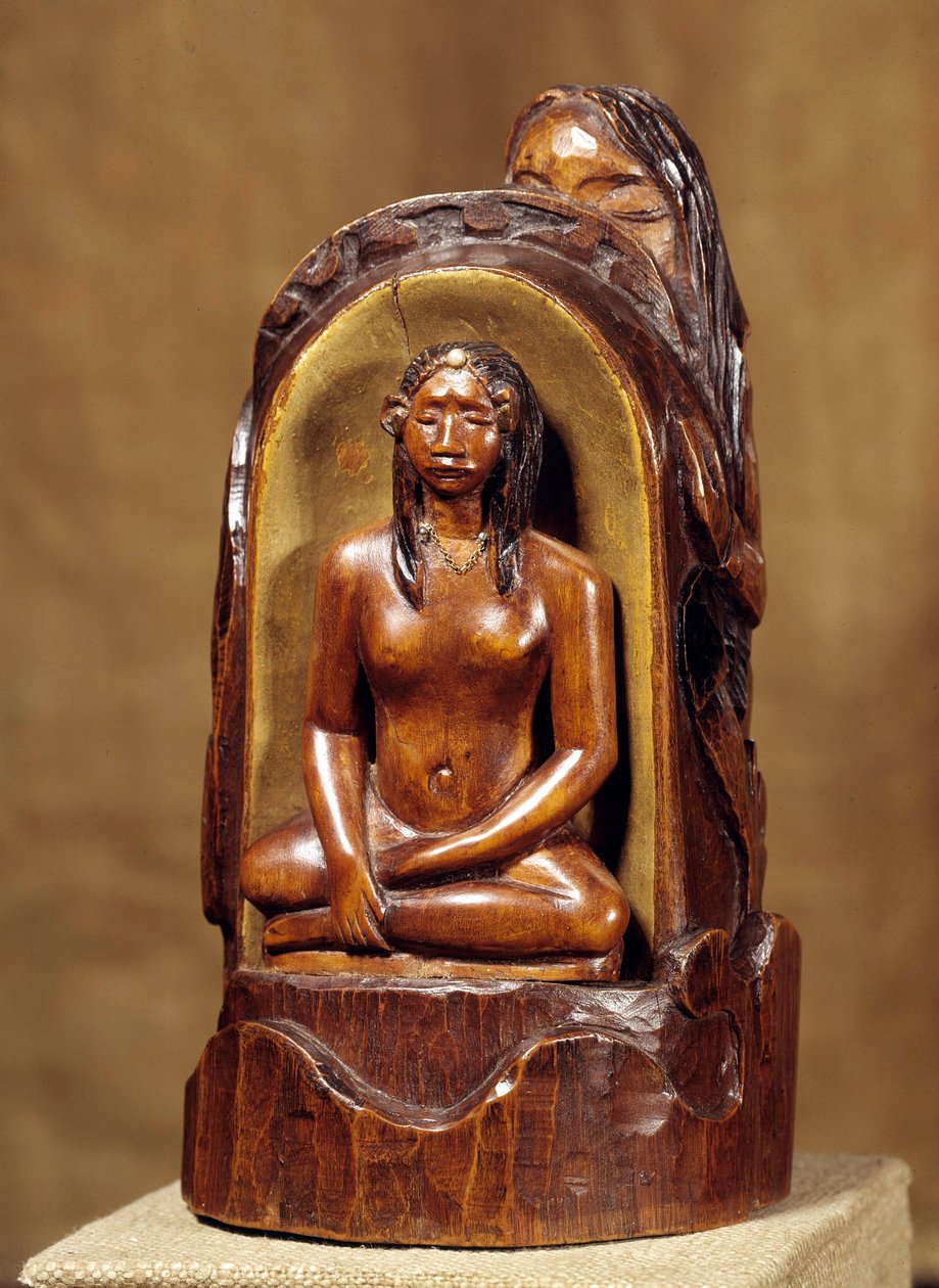 Idol a la Pearl Paul Gauguin (1848-1903) faszobra, arany és gyöngy. 1892-1893 V. 0,23x0,12x0,11 m Párizs, Muse d