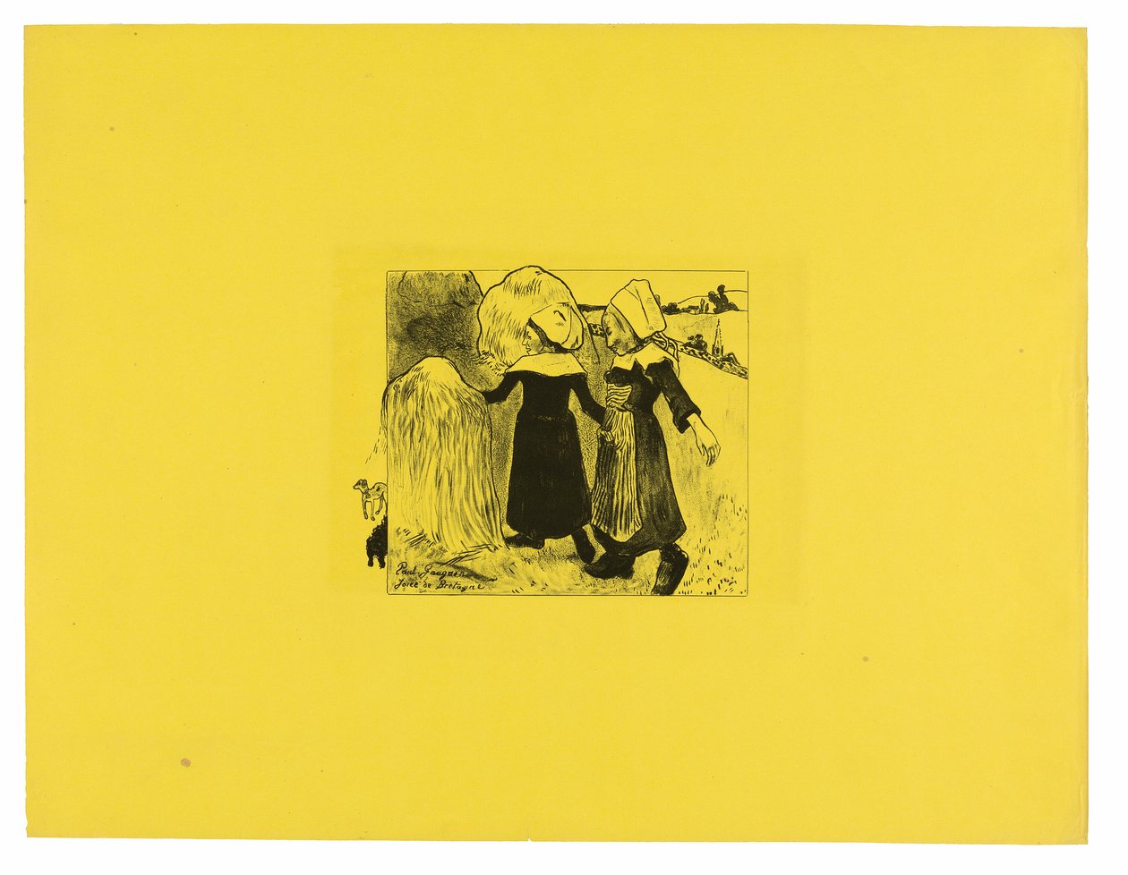 Joies de Bretagne (Bretagne örömei), a Volpini-szvitből alkotó: Paul Gauguin