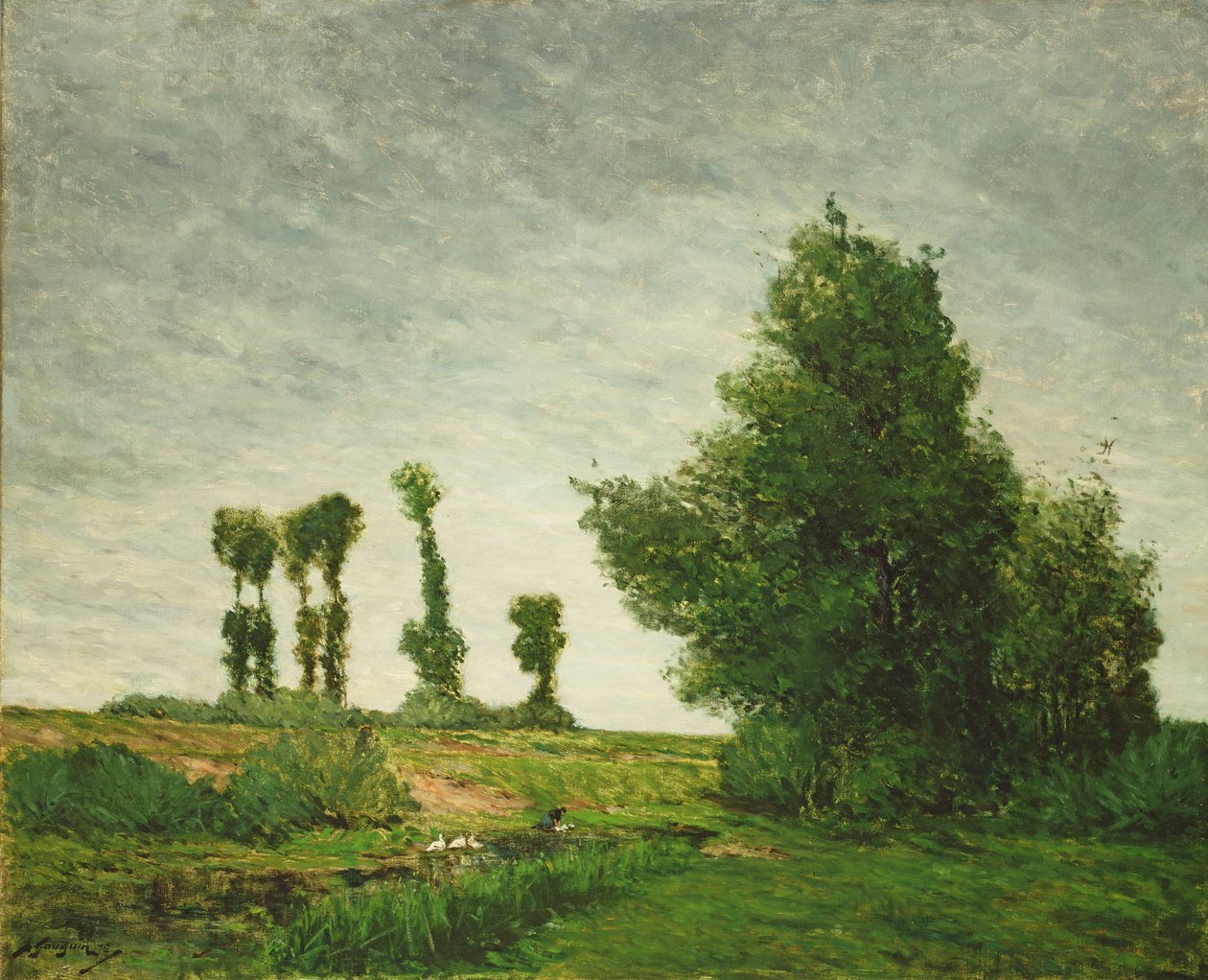 Táj nyárfákkal alkotó: Paul Gauguin