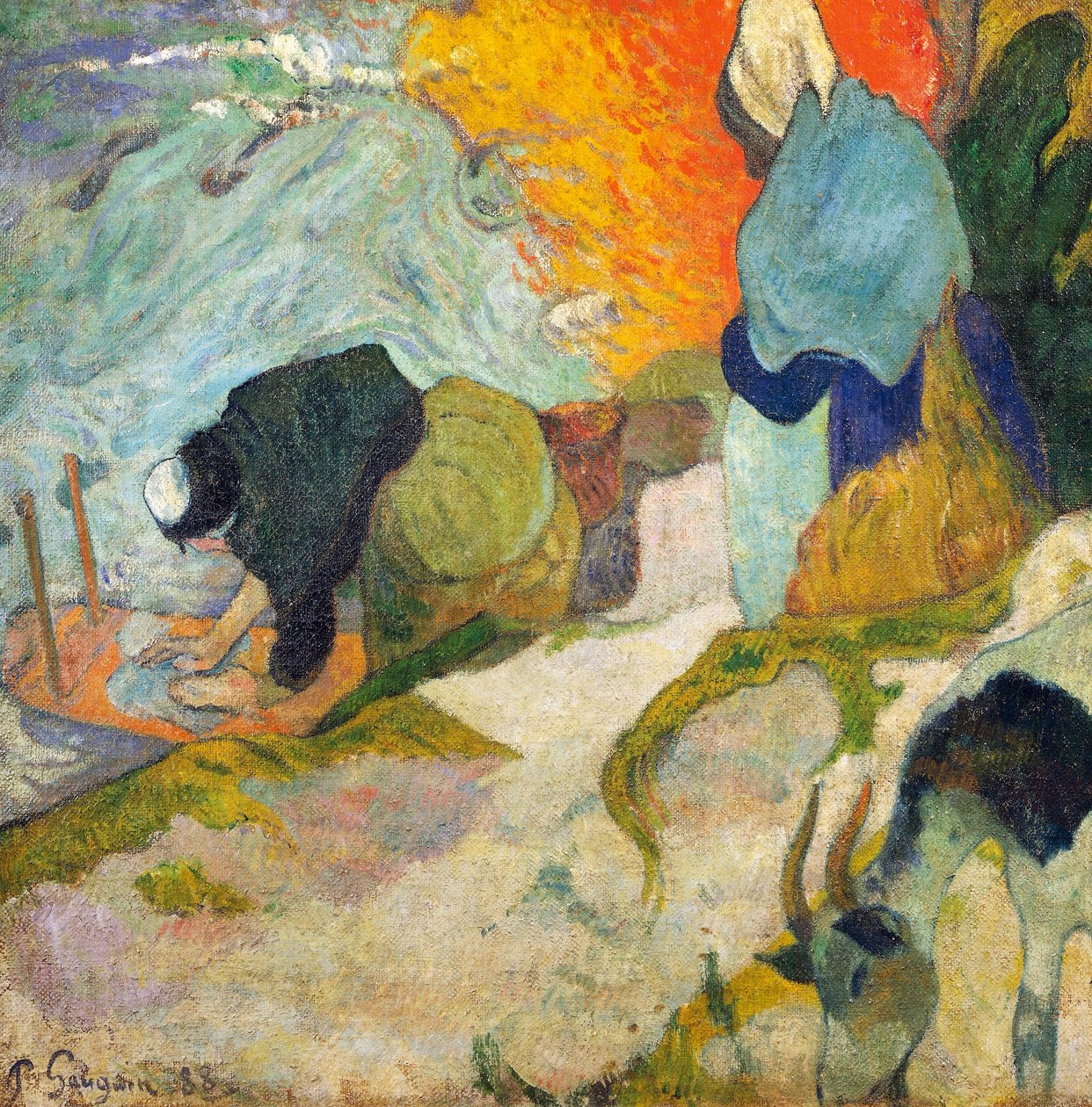 Laveuses à Arles (Mosók Arles-ban) 1888 (olaj, vászon) alkotó: Paul Gauguin