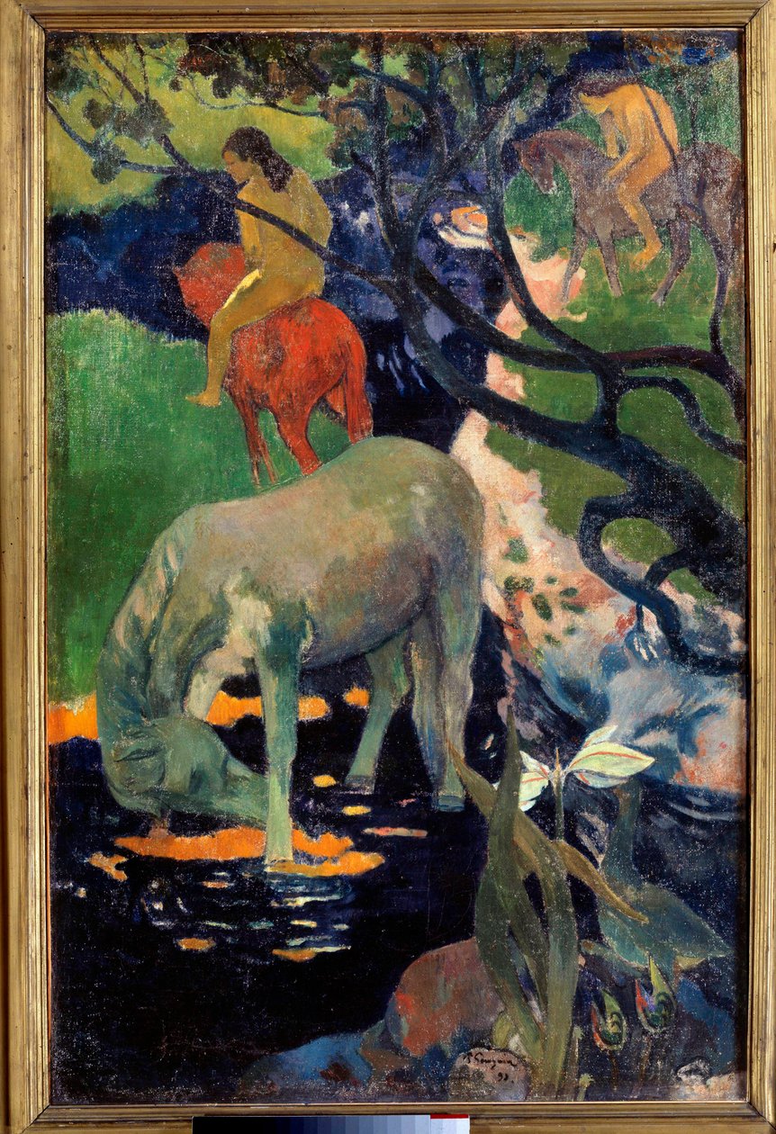 Le cheval blanc Paul Gauguin (1848-1903) festménye 1898 V. 1,4x0,91 m Párizs, Muse d