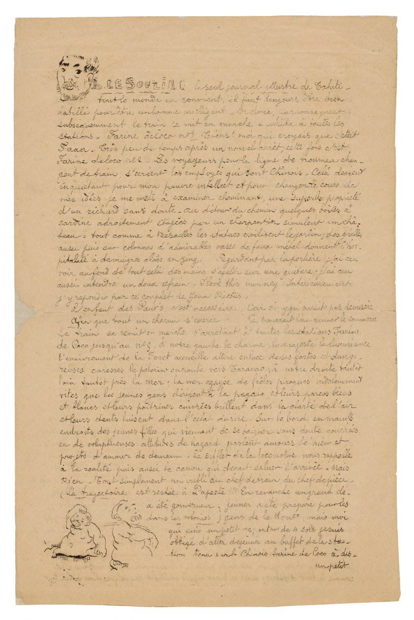 Le sourire: Journal sérieux, 1899. augusztus 21. alkotó: Paul Gauguin