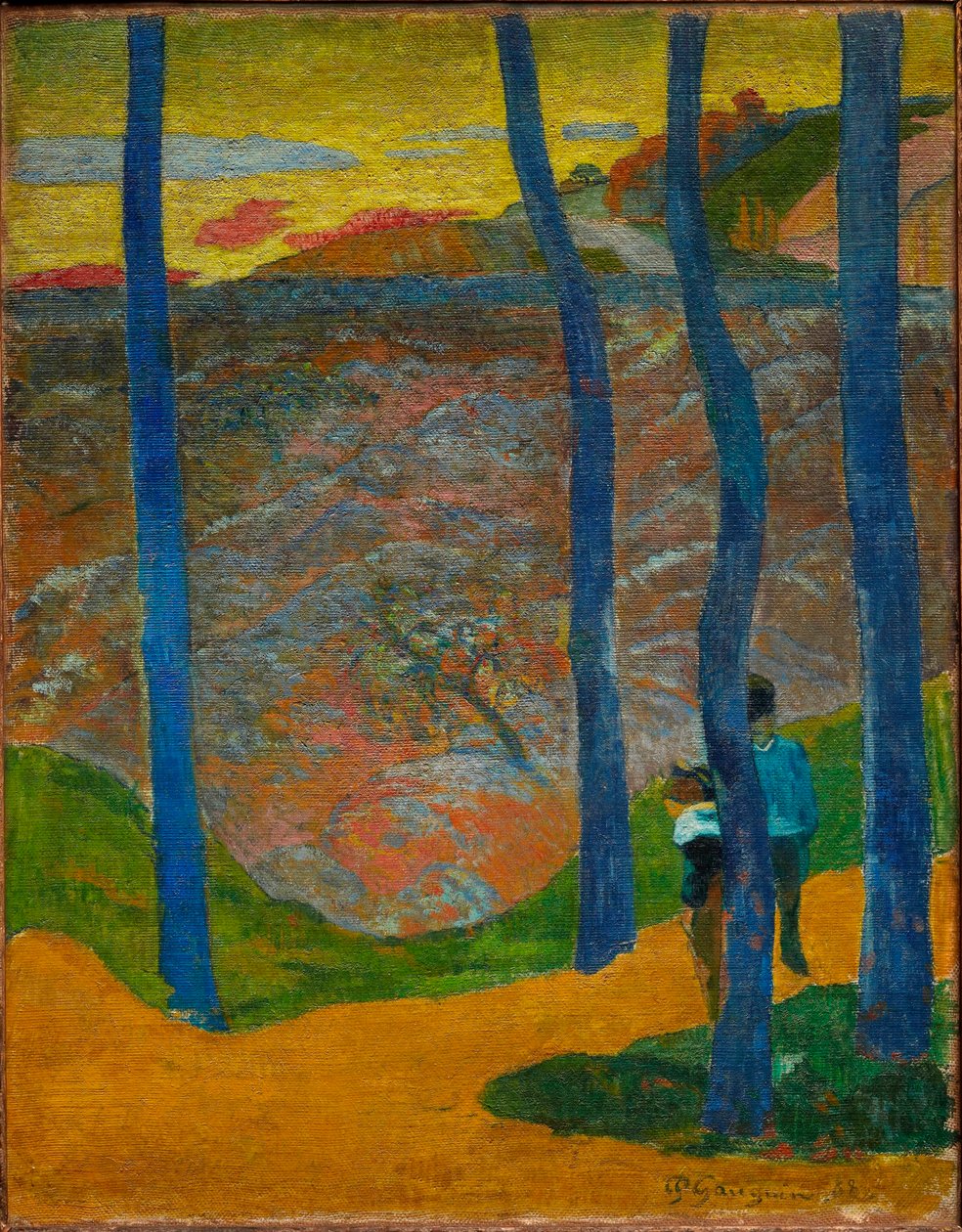 A kék fák. Elmúlik, szép. Bluetrees. Jön a te sorod, szépségem!, 1888. alkotó: Paul Gauguin