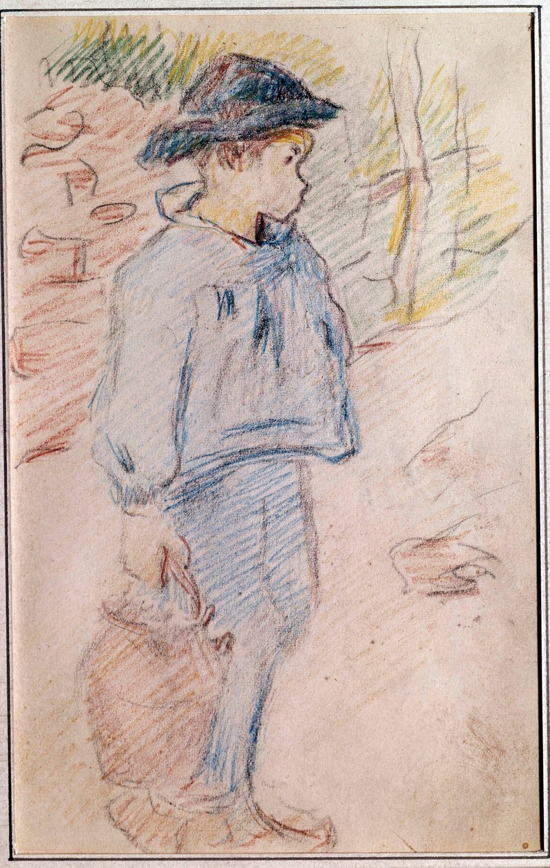 Breton kisfiú vödörrel Paul Gauguin vázlata alkotó: Paul Gauguin