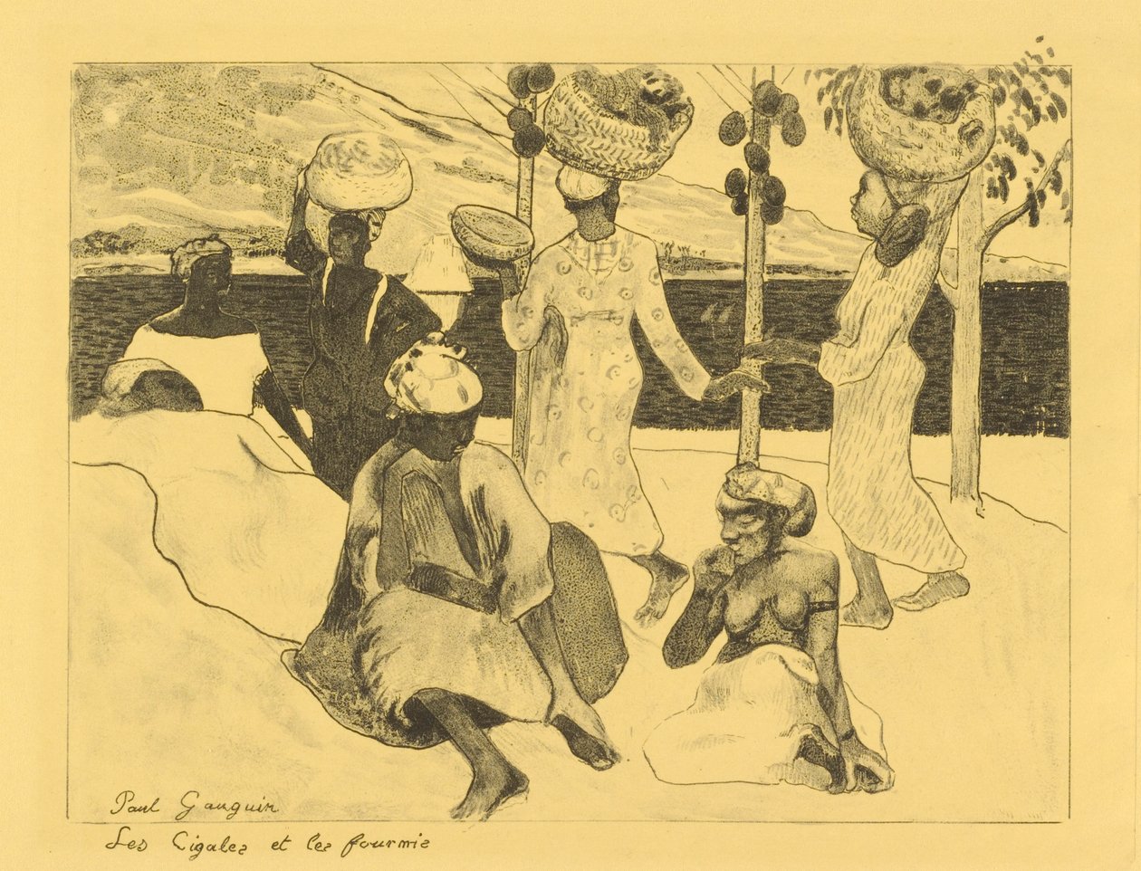 Sáskák és hangyák - Martinique-i szuvenír alkotó: Paul Gauguin
