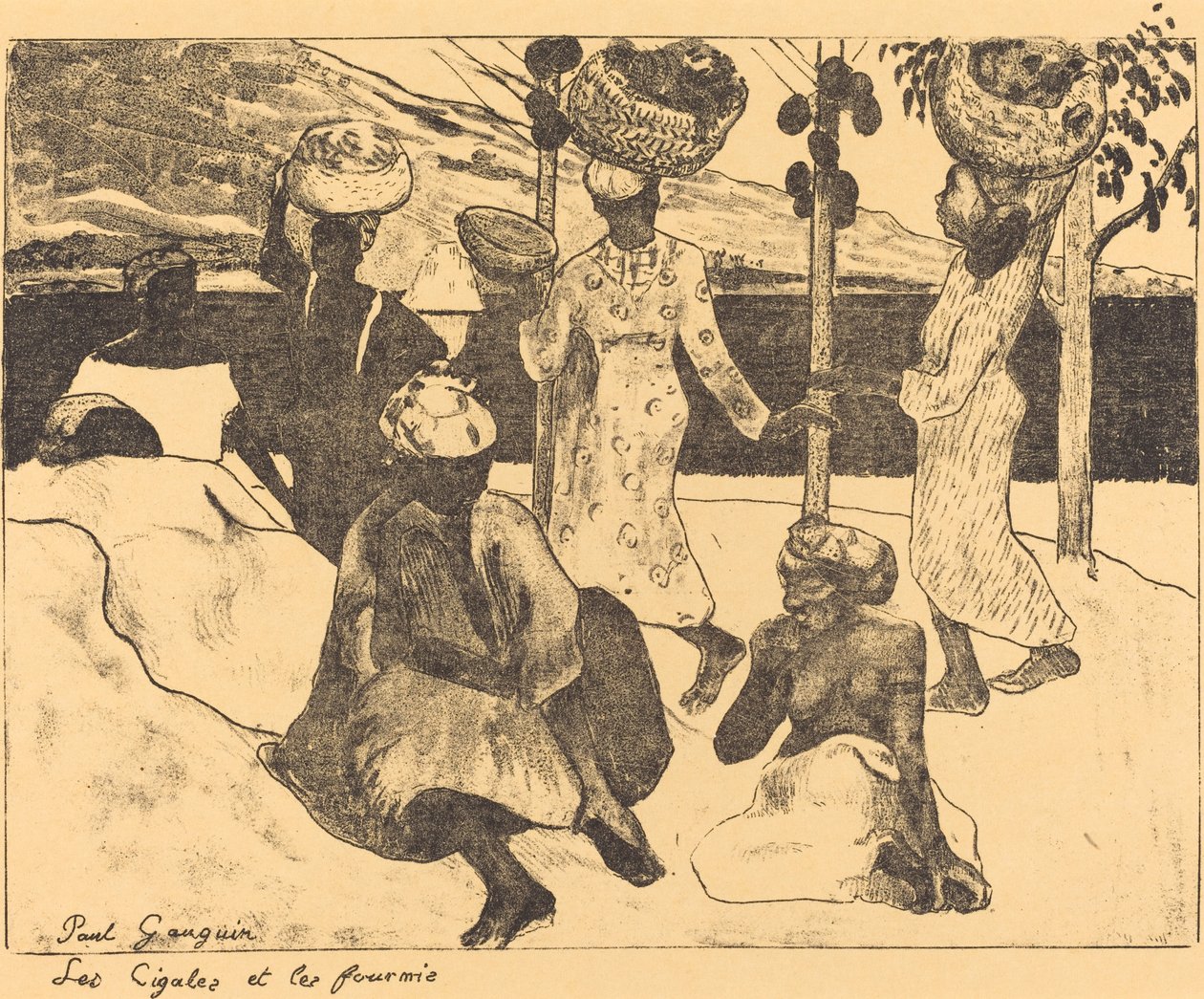 Sáskák és hangyák: Martinique emléke A kabócák és a hangyák, 1889. alkotó: Paul Gauguin