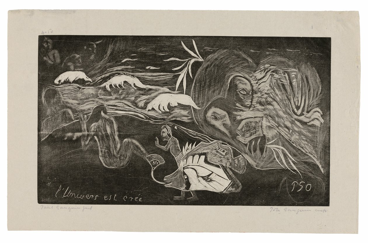 L’univers est créé (Az univerzum jön létre), a Noa Noa szvitből alkotó: Paul Gauguin