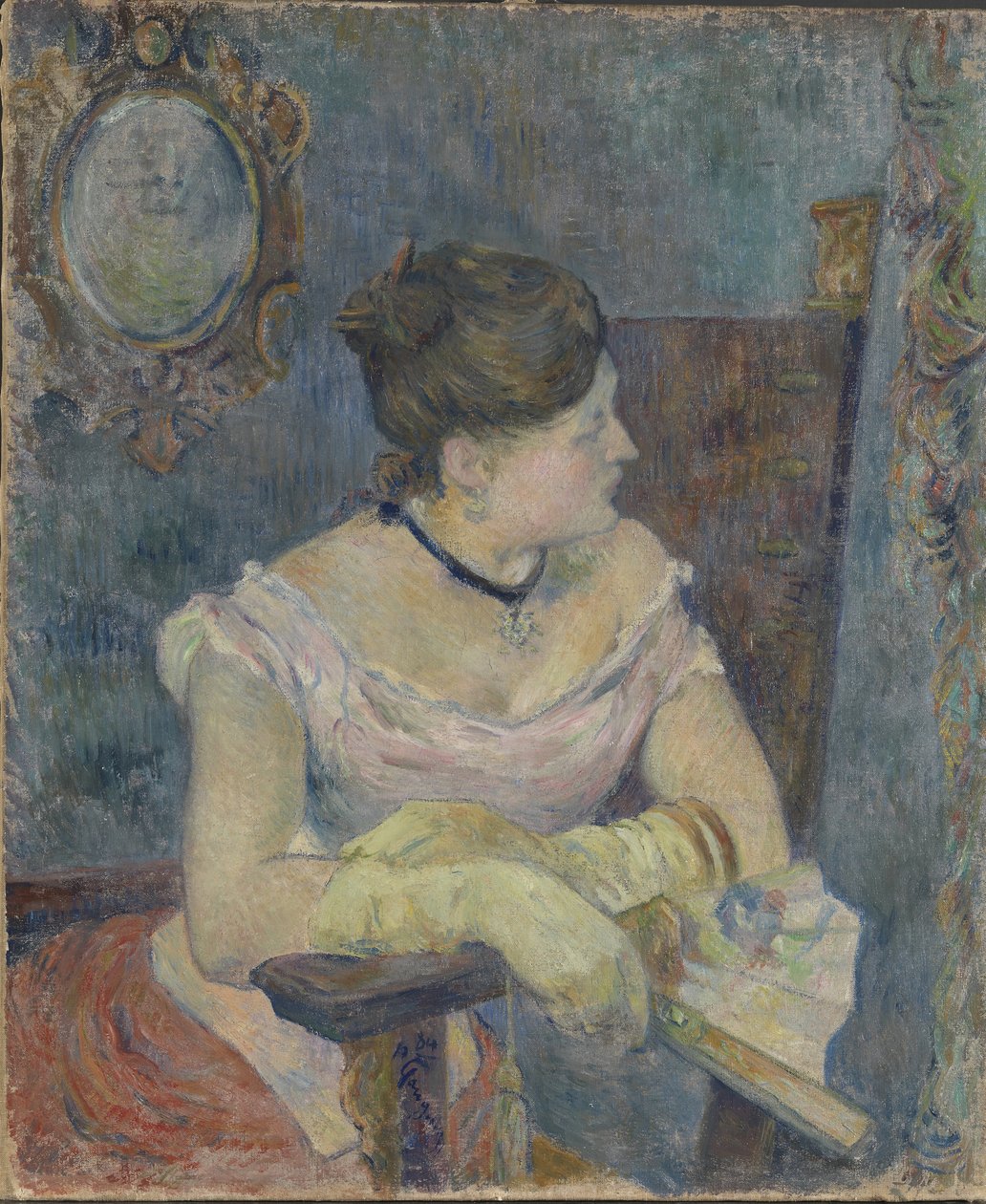 Madame Mette Gauguin estélyi ruhában, 1884. alkotó: Paul Gauguin