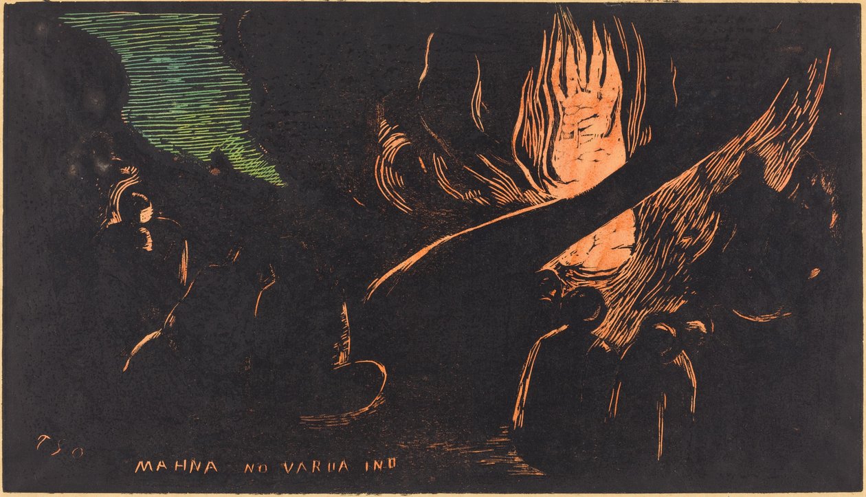 Mahna no Varua Ino (Az ördög beszél) alkotó: Paul Gauguin