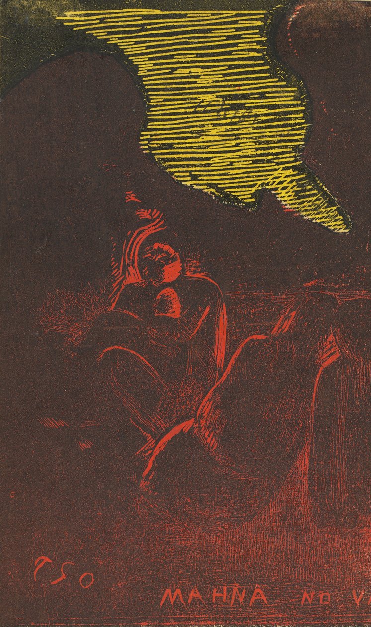 Mahna no Varua Ino A démon beszél [verso], 18941895. alkotó: Paul Gauguin