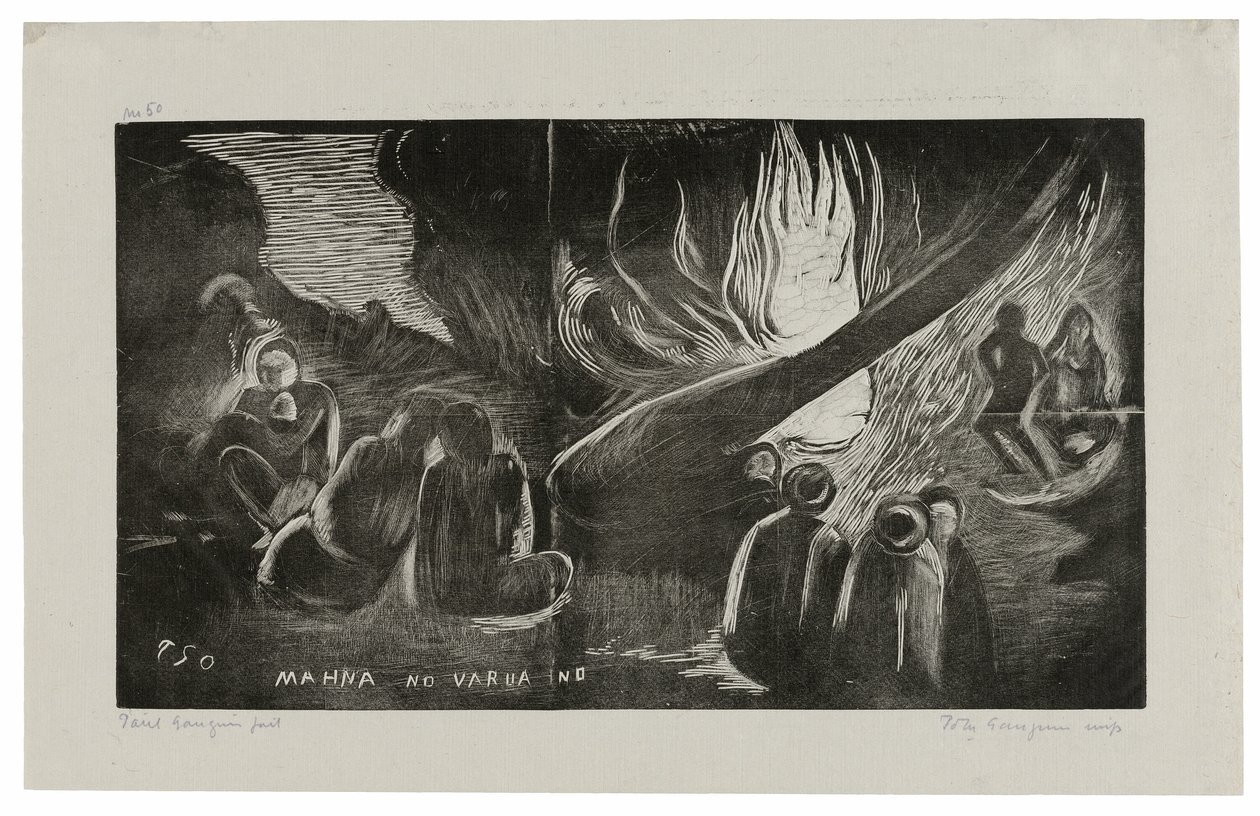 Mahna no varua ino (Az ördög beszél), a Noa Noa szvitből alkotó: Paul Gauguin