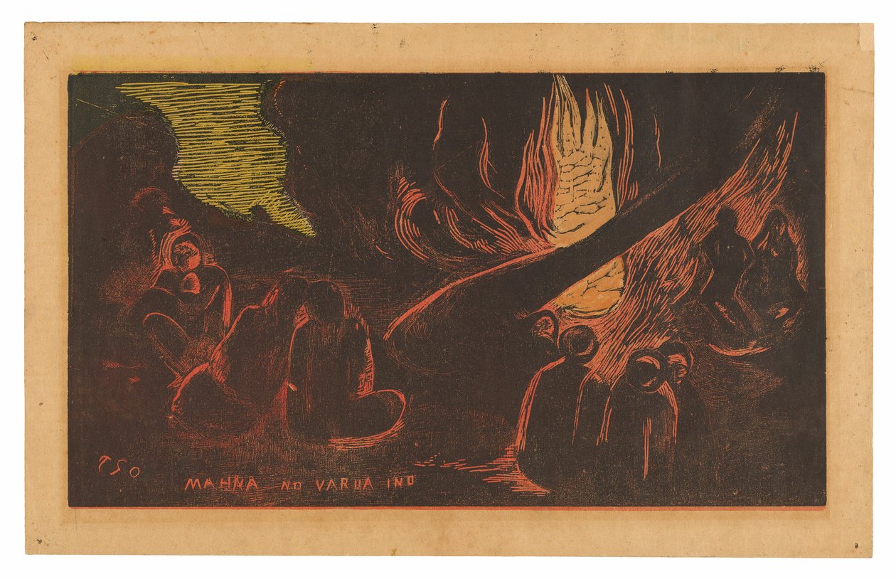 Mahna no varua ino (Az ördög beszél), a Noa Noa szvitből alkotó: Paul Gauguin