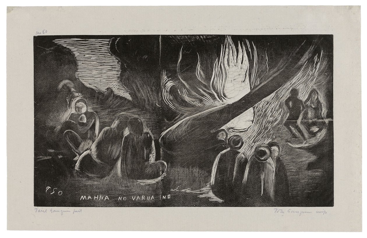 Mahna no varua ino (Az ördög beszél), a Noa Noa Suite-ból alkotó: Paul Gauguin