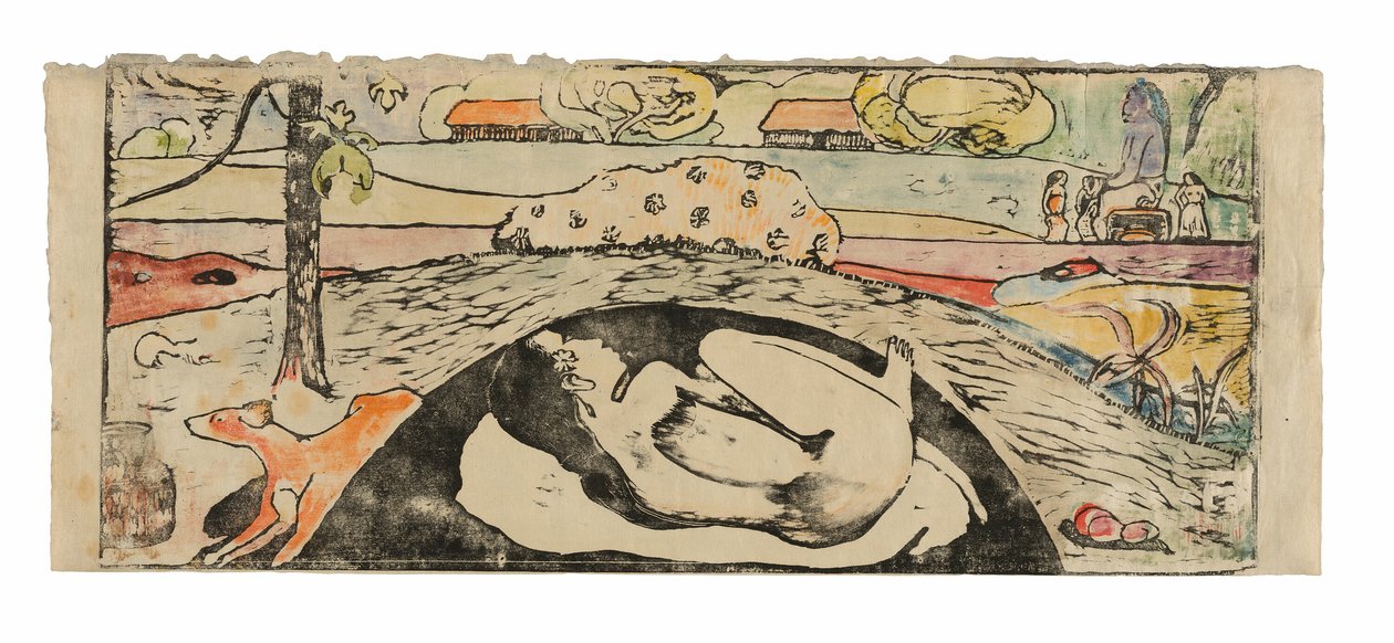 Manao tupapau (A szellemre gondol vagy a szellem gondol rá) alkotó: Paul Gauguin