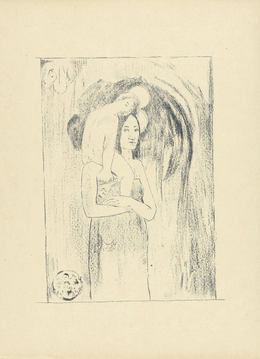 Maria felteszi Kind Ja Orana Maria A Szűz és a Gyermek A próba (sorozat címe) alkotó: Paul Gauguin