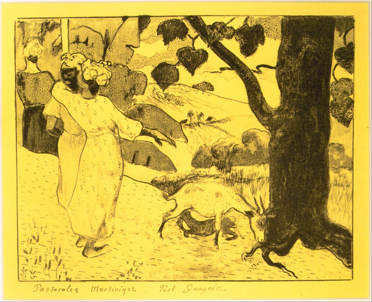 Martinique Pastorals, a Volpini-szvitből: Litográfiai rajzok, 1889., 1889. alkotó: Paul Gauguin