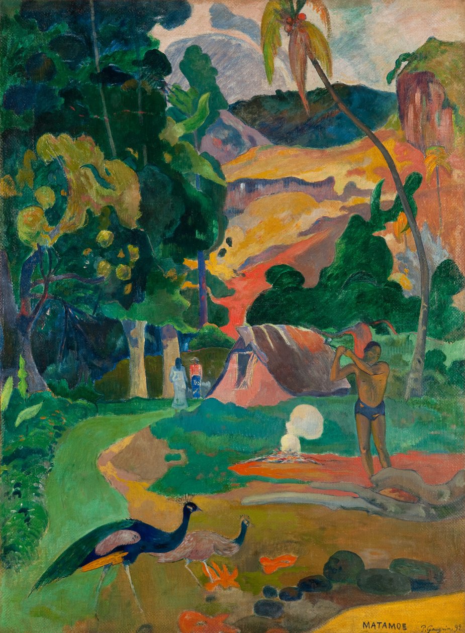 Matamoe vagy, Táj pávákkal alkotó: Paul Gauguin