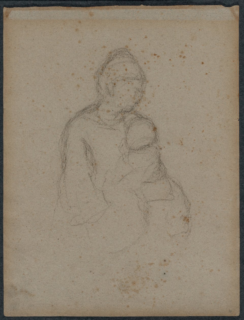 Anya és gyermeke recto, 1870-es évek. alkotó: Paul Gauguin