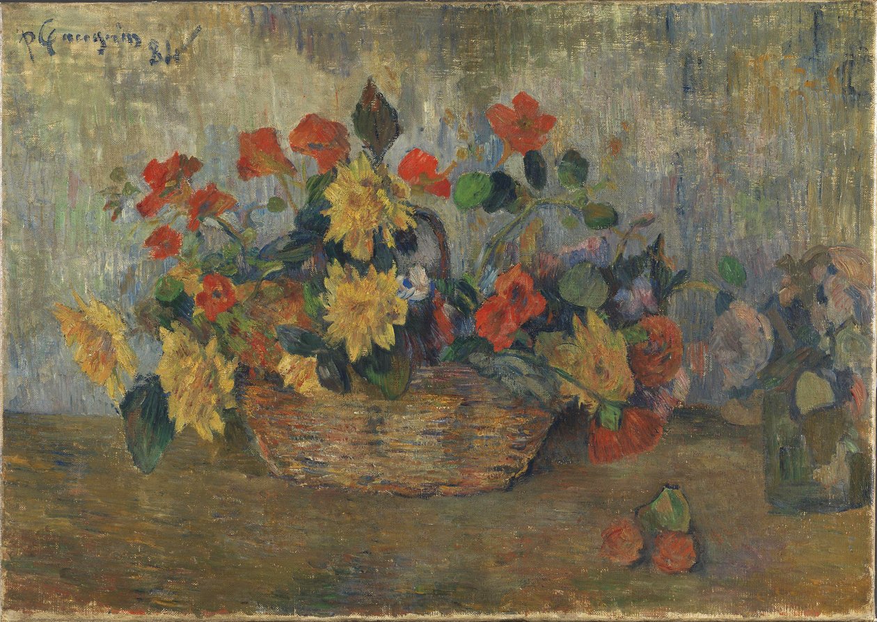 Nasztulyák és daliák egy kosárban alkotó: Paul Gauguin
