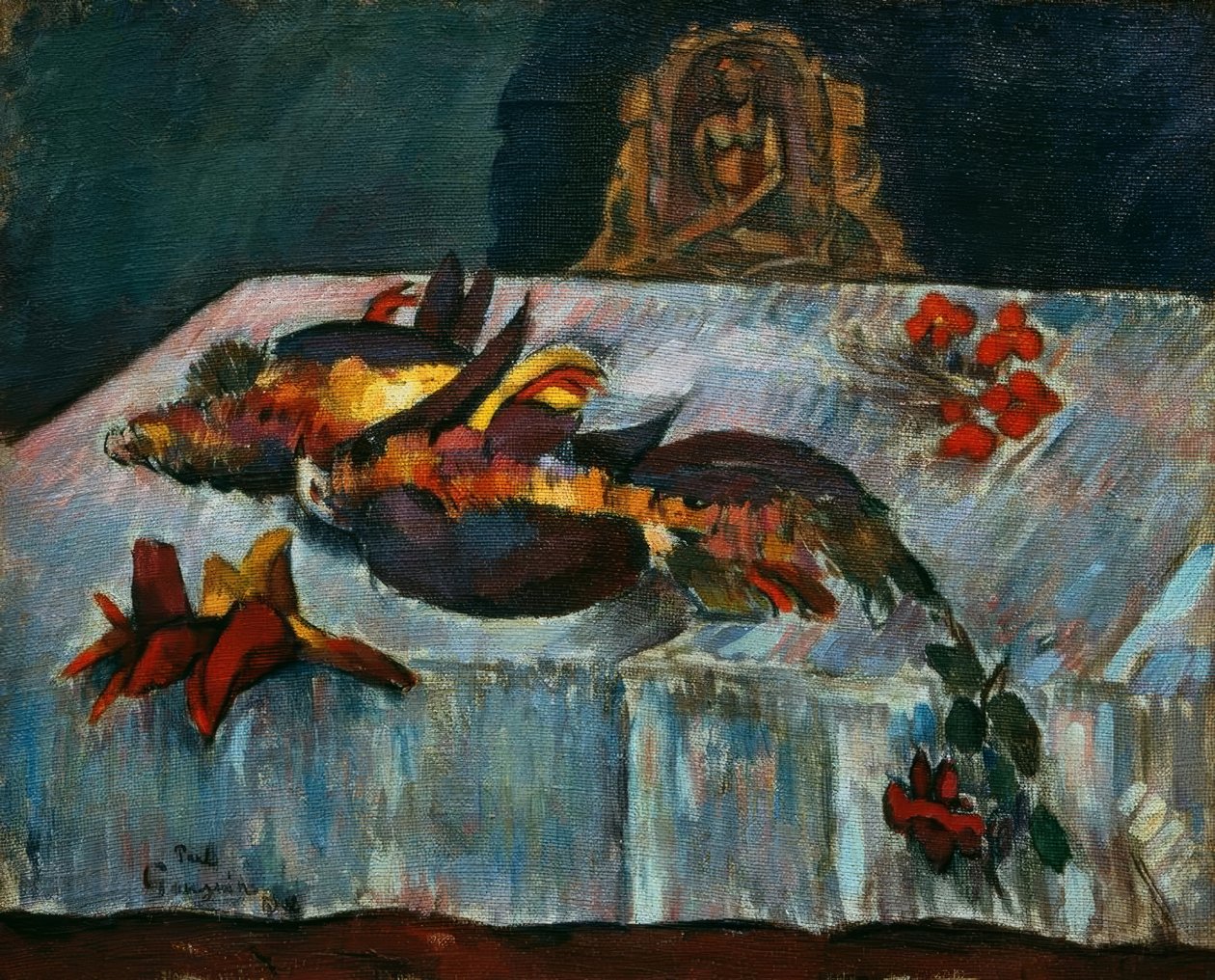 Csendélet egzotikus madarakkal alkotó: Paul Gauguin