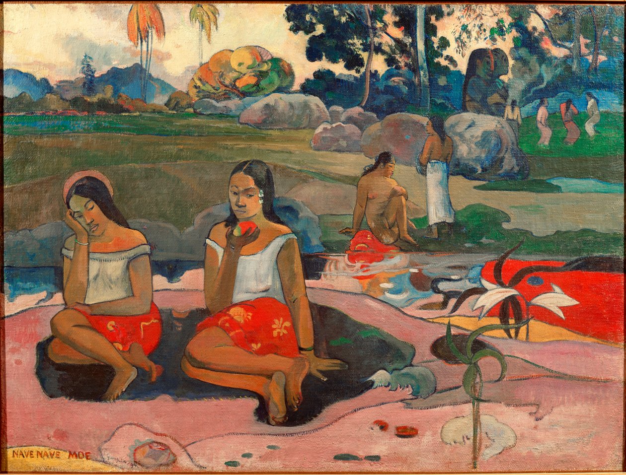 Nave nave moe (Az édes álmok) Paul Gauguin (1848-1903) festménye 1894 V. 73x98 cm Szentpétervár, Ermitázs Múzeum alkotó: Paul Gauguin