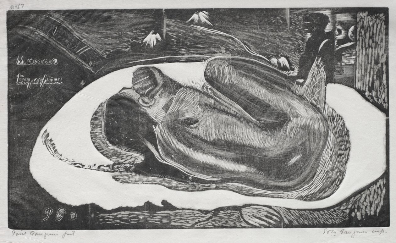 Noa Noa: Manao Yupapau (A holtak szelleme nézi) alkotó: Paul Gauguin