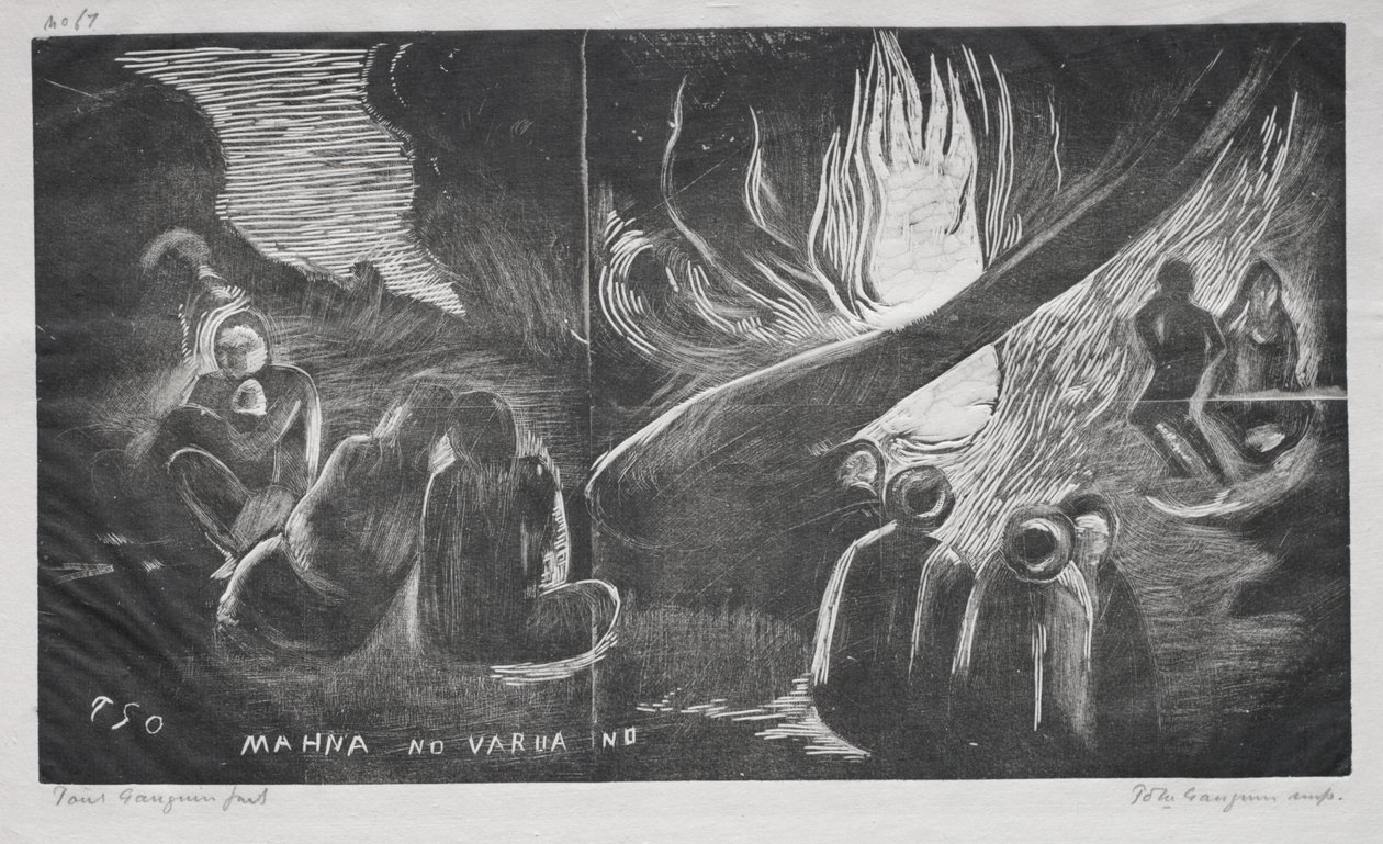 Noé Noé; Az ördög beszél (Mahna No Varua Ino) alkotó: Paul Gauguin