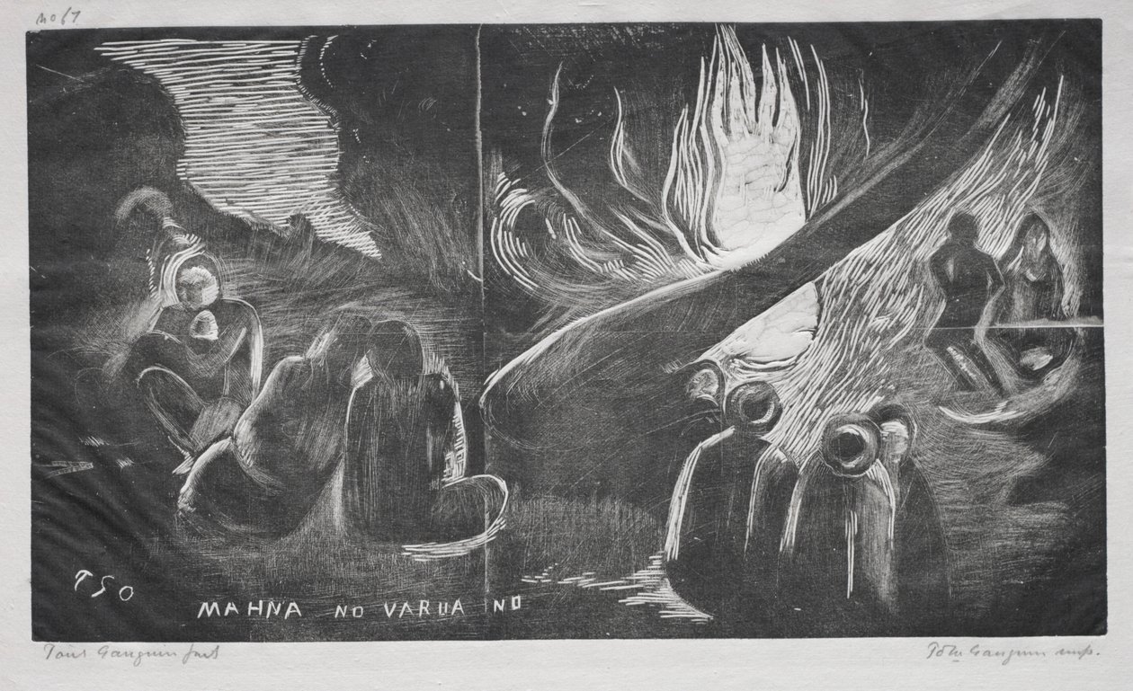 Noé, Az ördög beszél, Mahna nincs gonosz szellem, 1893-94. alkotó: Paul Gauguin