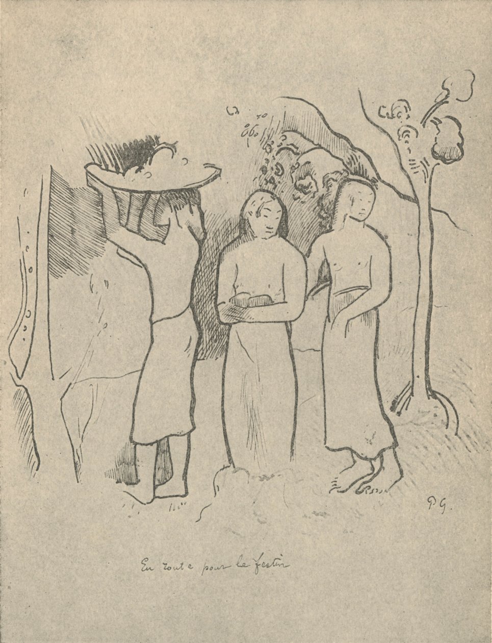Útban az ünnep felé, 1936 alkotó: Paul Gauguin