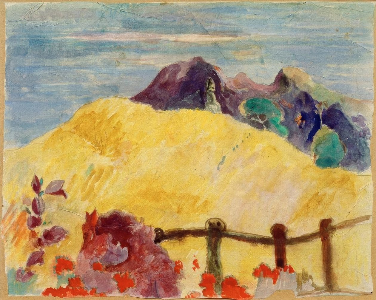 Az udvar sárgaréz alkotó: Paul Gauguin