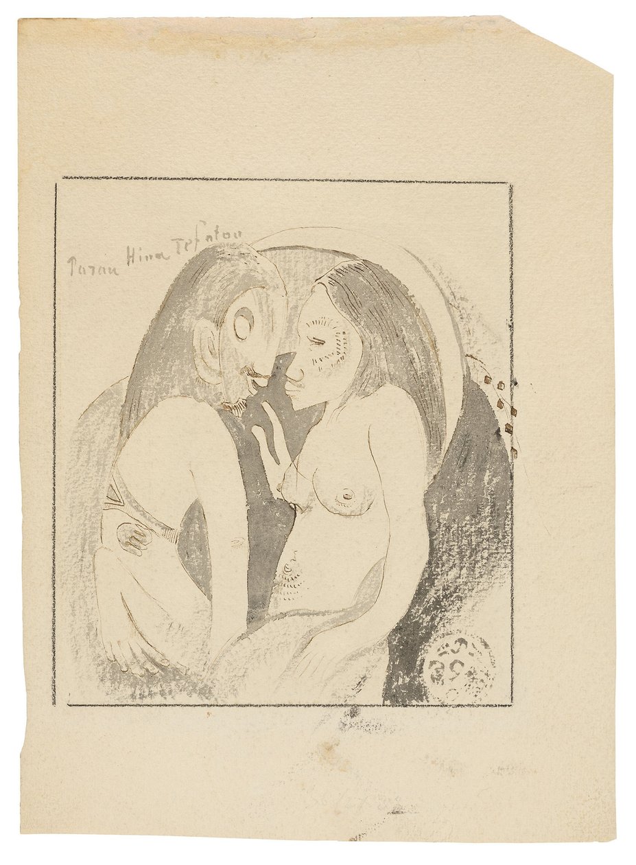 Parau Hina Tefatou (Words between Goddess of the Moon and God of the Earth) alkotó: Paul Gauguin