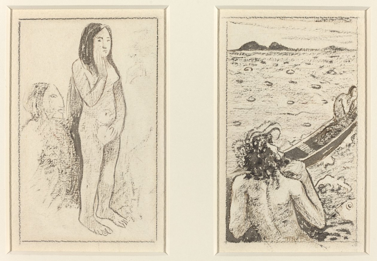 Parau No Te Varau Ino (balra); Tahiti legenda (jobbra) alkotó: Paul Gauguin