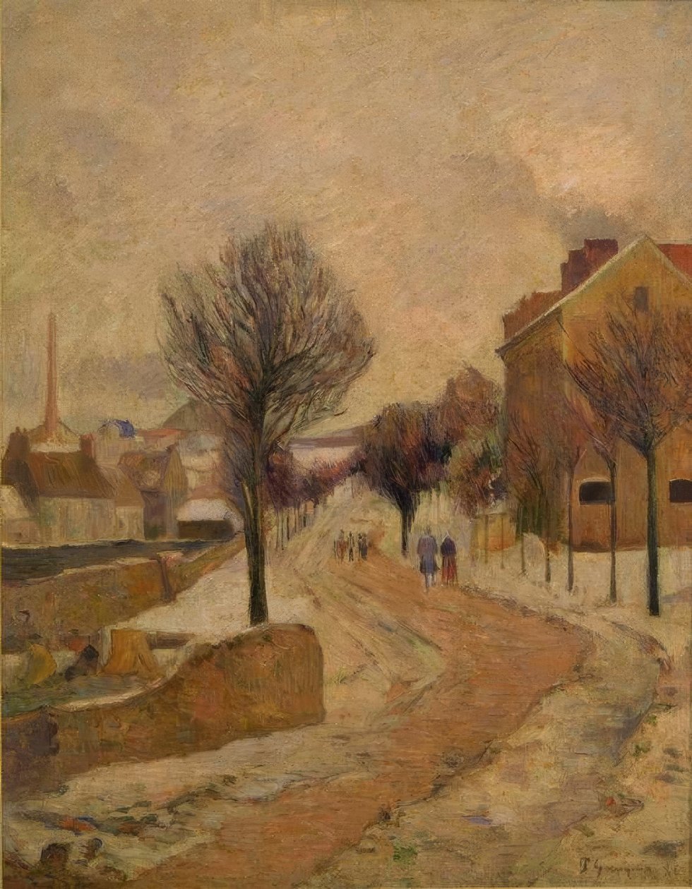Párizs külvárosa a hóban alkotó: Paul Gauguin