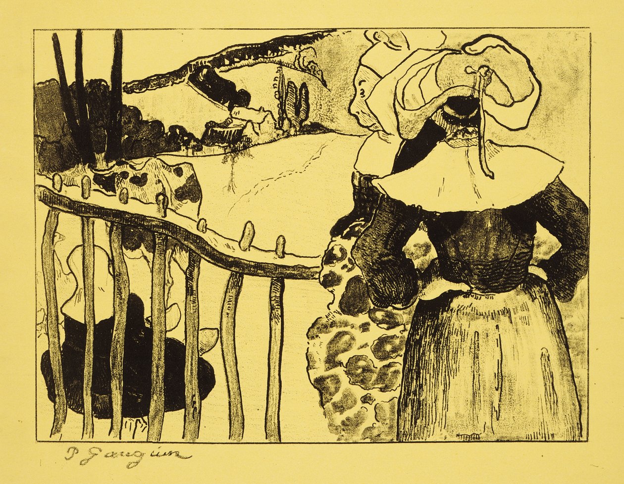 Pastorale in Martinique alkotó: Paul Gauguin