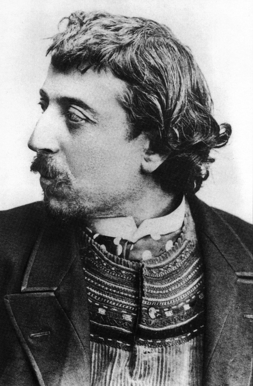 Paul Gauguin (1848-1903) francia festő itt Koppenhágában 1891 márciusában breton kardigánnal, Carriere-nek szentelt önarcképpel alkotó: Paul Gauguin