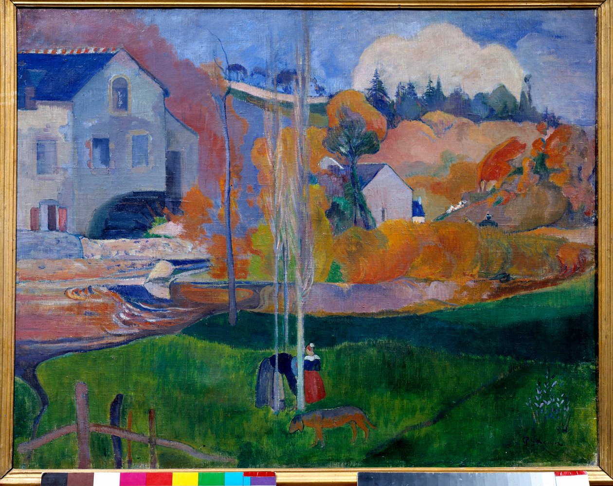 Paysage de Bretagne, le moulin david (táj Bretagne-ban, David malom) Paul Gauguin festménye (1848-1903) alkotó: Paul Gauguin