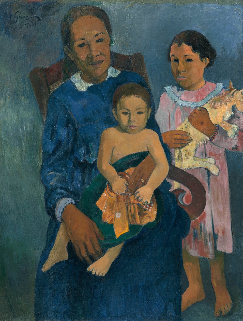 Polinéziai nő gyermekekkel alkotó: Paul Gauguin
